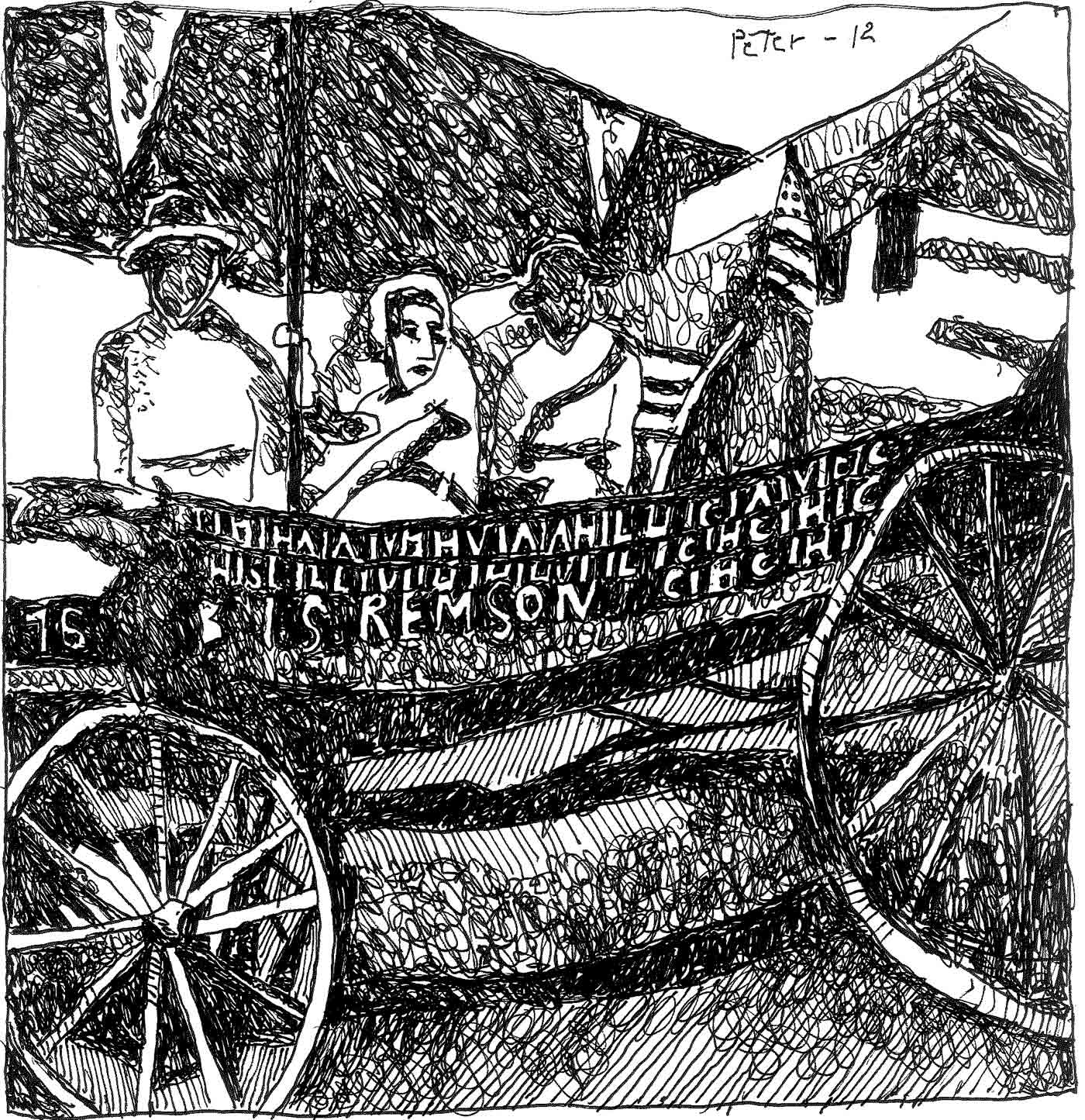 Image of "Spirit of 1776" suffrage wagon by Peter Sinclair